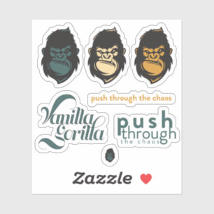 Vanilla Gorilla Anpassningsbar-cut Vinyl Sticker S Klistermärken