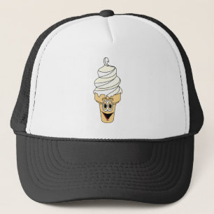 Vanilla Ice Cream Cone Tecknad Truckerkeps