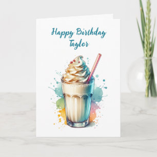 Vanilla Milkshake Grattis på födelsedagen Kort