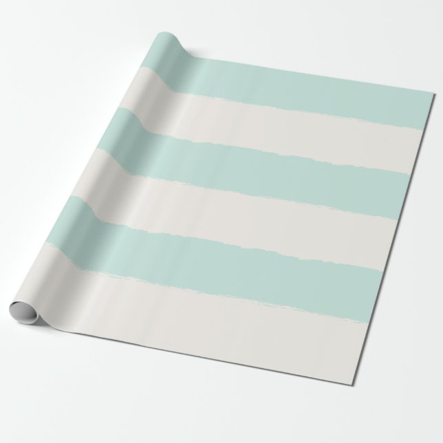 Vanilla & Mint Rough Kant Rand Mönster Bröllop Presentpapper (Utrullad)