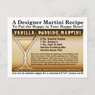 Vanilla Pudding Martini Recipe-vykort Vykort