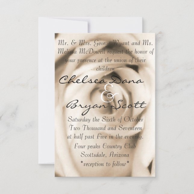 Vanilla Ro Inbjudningar (Framsida)