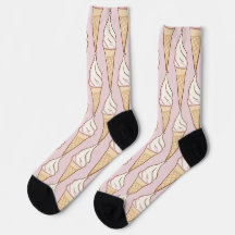 Vanilla Soft  Ice Cream Socks