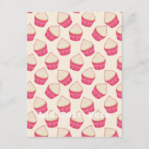 Vanilla Sprinkle Cupaka Mönster Vykort
