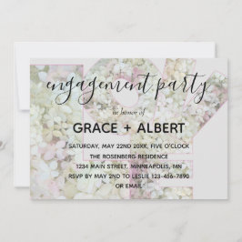 Vanilla Strawberry Hydrangeas Bröllop Förlovning Inbjudningar