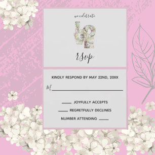 Vanilla Strawberry Hydrangeas Bröllop OSA Card Kort