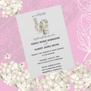 Vanilla Strawberry Hydrangeas bröllopsinbjudan Inbjudningar