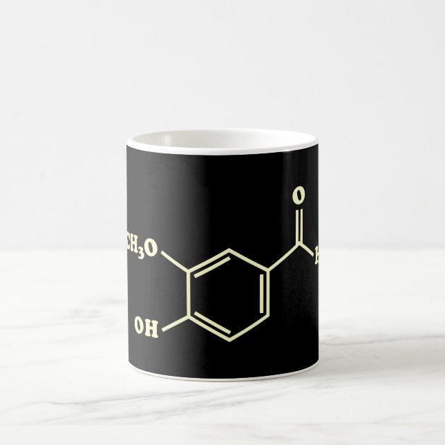 Vanilla Vanillin Molecular Chemical Formula Kaffemugg (Center)