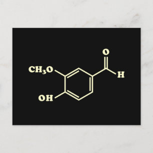 Vanilla Vanillin Molecular Chemical Formula Vykort