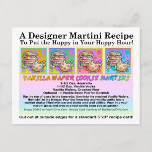 Vanilla Wafer Cookie Martini Recept Card-vykort Vykort