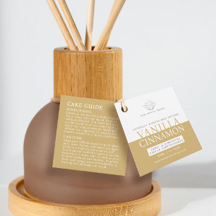 Vanilla white recept diffuser flaska hang märkre gåvor etiketter