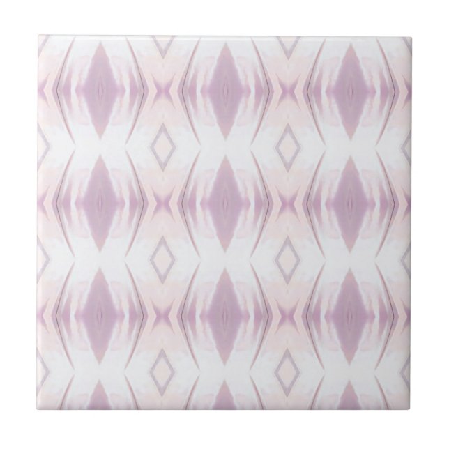 Vanilla white rosa lavender geometrisk konstdesign kakelplatta (Framsidan)