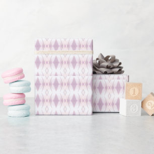 Vanilla white rosa lavender geometrisk konstdesign presentpapper