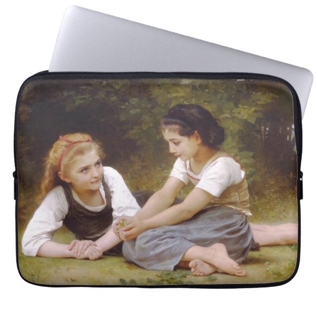 Väninnor samlar nötter, Les Noisettes Bouguereau Laptop Fodral (Framsidan)