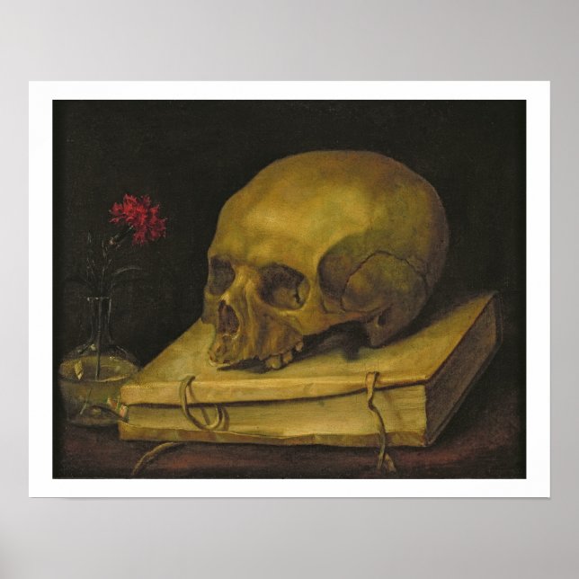 Vanitas, c.1644 (olja på arbetsyta) poster (Framsidan)