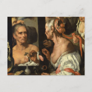Vanitas, Den gamla koketten av Bernardo Strozzi Vykort