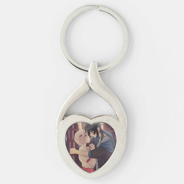 Vanitas Jeanne Keychain Twisted Heart Silverfärgad Nyckelring (Framsidan)