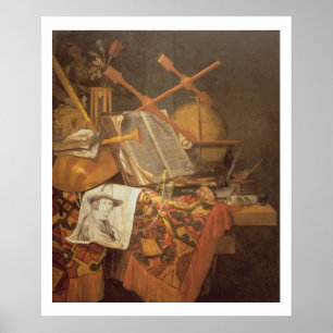 Vanitas (olja på kanfas) poster