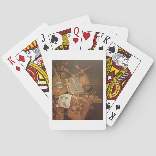Vanitas (olja på kanfas) spel kort (Baksidan)