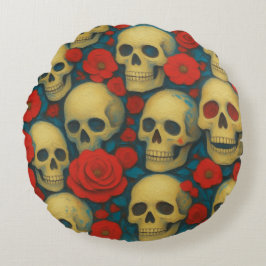 Vanitas & Roses Rund Kudde