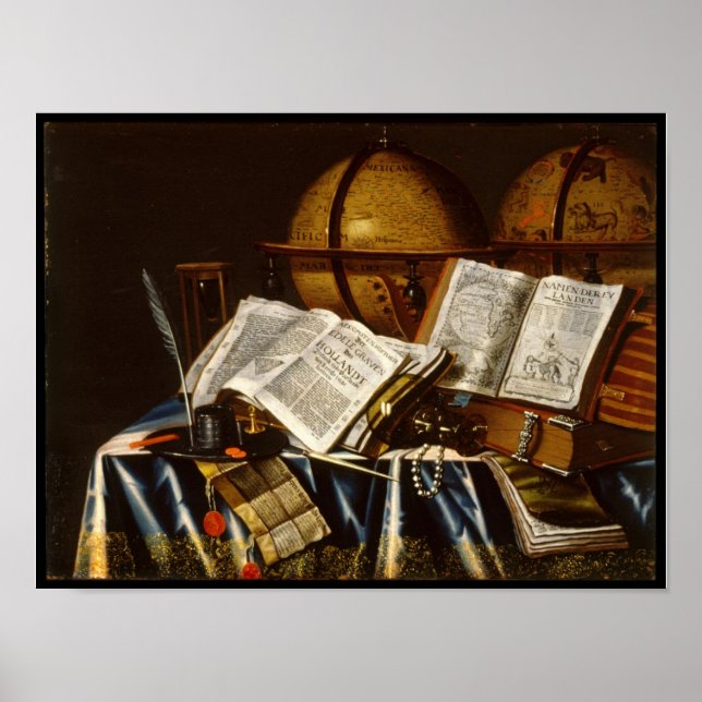 ’Vanitas’ still Life - Adam Bernaert (1665) Poster (Framsidan)