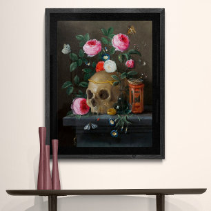Vanitas still Life Skull Poster