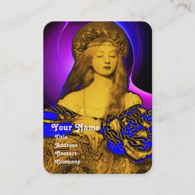 VANITY BEAUTY-MODE COSTUME DESIGNER Guld Metall Visitkort (Framsida)