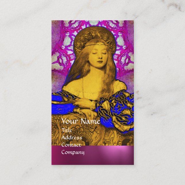 VANITY BEAUTY-MODE COSTUME DESIGNER Rosa Lila Visitkort (Framsida)