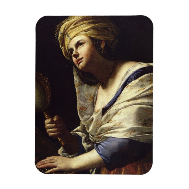 Vanity, c.1650-70 (olja på arbetsyta) magnet (Vertikal)