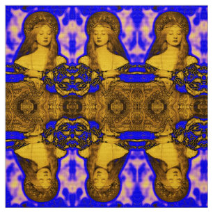 VANITY WOMAN BEAUTY-MODE / GULD BLUE FRACTALS TYG
