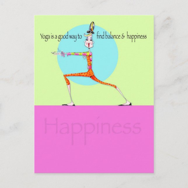 Vanity Yoga Happiness-vykort Vykort (Framsida)