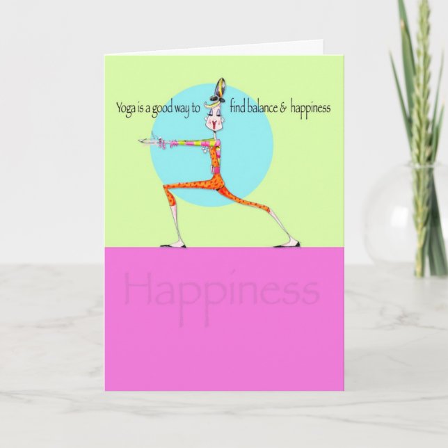Vanity Yoga Happity Card Kort (Framsida)