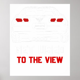 vänja dig vid vyn chevrolet corvette poster