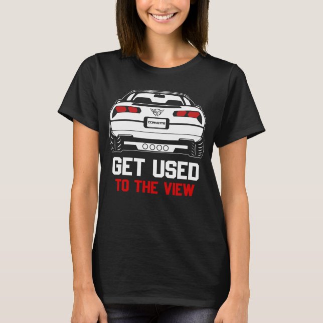vänja dig vid vyn chevrolet corvette t shirt (Framsida)