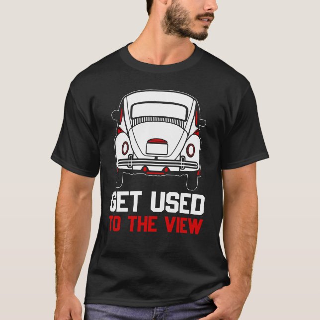 vänja sig vid vyn VW Beetle T Shirt (Framsida)
