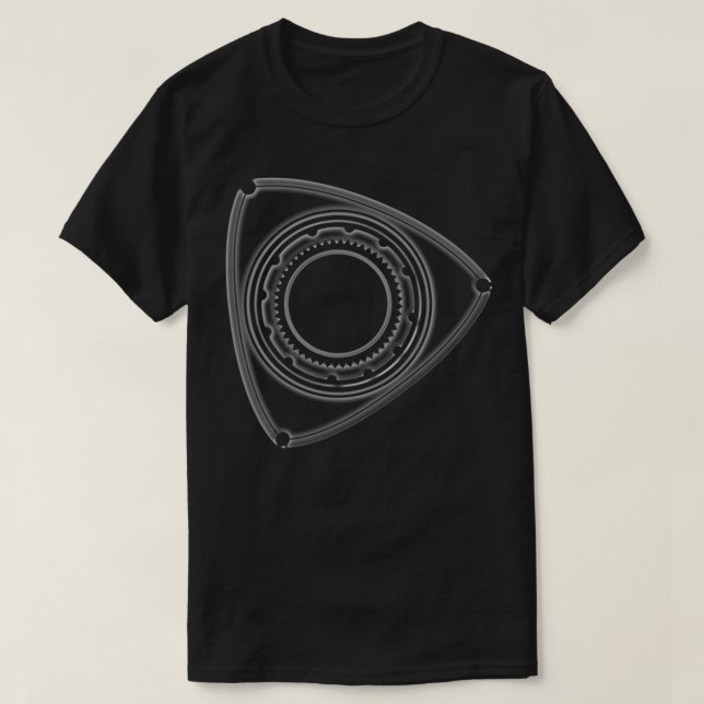 Vankelns roterande motorskuggning, effekt t shirt (Design framsida)