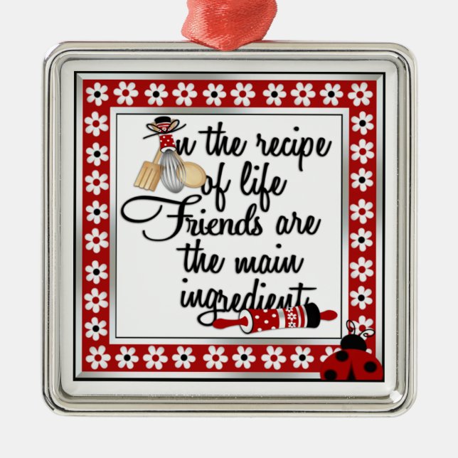 Vänkökprydnad Julgransprydnad Metall (Framsidan)