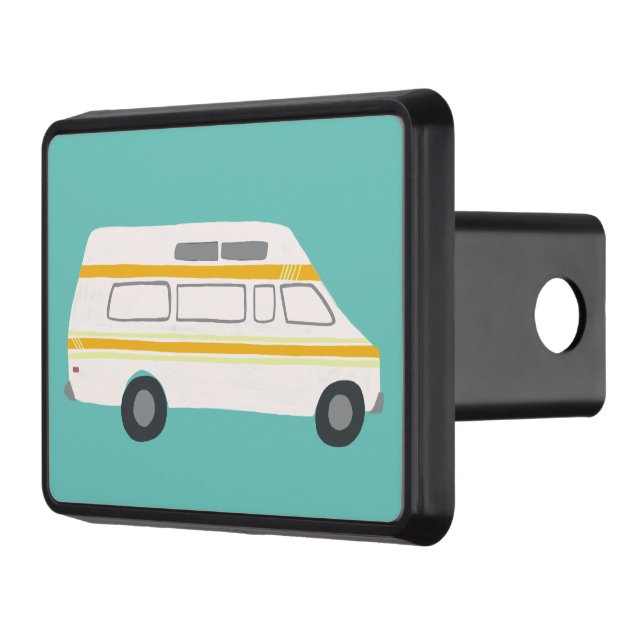 Vanlife Camping Vintage Van Mönster Dragkroksskydd (Vänster)