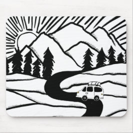 Vanlife MOUNTAIN SUNRISE Illustration Musmatta