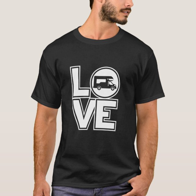 Vanlife Nomads KÄRLEK Funny Van Life T Shirt (Framsida)