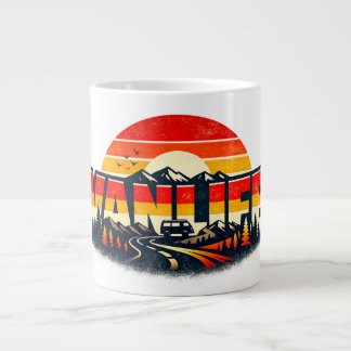 Vanlife Solnedgångsmugg Retro Berg Jumbo Mugg