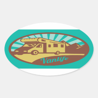 Vanlife Sticker / Aufkleber - Camper Ovalt Klistermärke