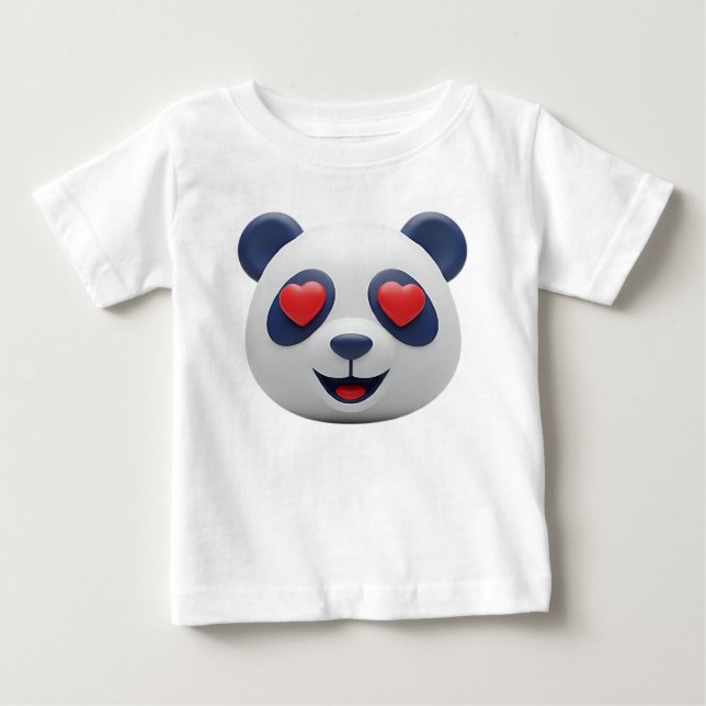 Vänlig 3D Panda Framgångsikon T Shirt (Framsida)