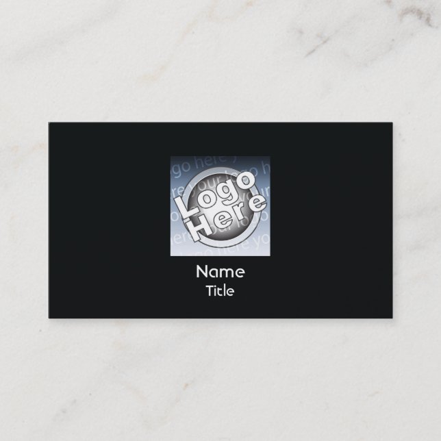 Vanlig affär för svart visitkort (Framsida)