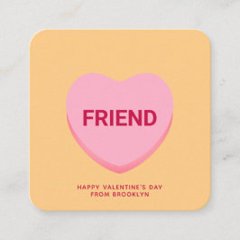 Vänlig apelsinfärgad konversationshjärta Alla hjär Tilläggskort