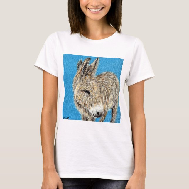 Vänlig åsna målning t shirt (Framsida)