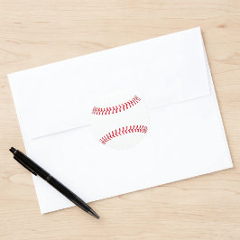 Vanlig baseboll med sömmar Anpassningsbara sporter Runt Klistermärke