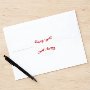 Vanlig baseboll med sömmar Anpassningsbara sporter Runt Klistermärke