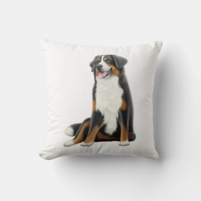 Vänlig Bernese Mountain Dog Kudd Kudde (Framsida)