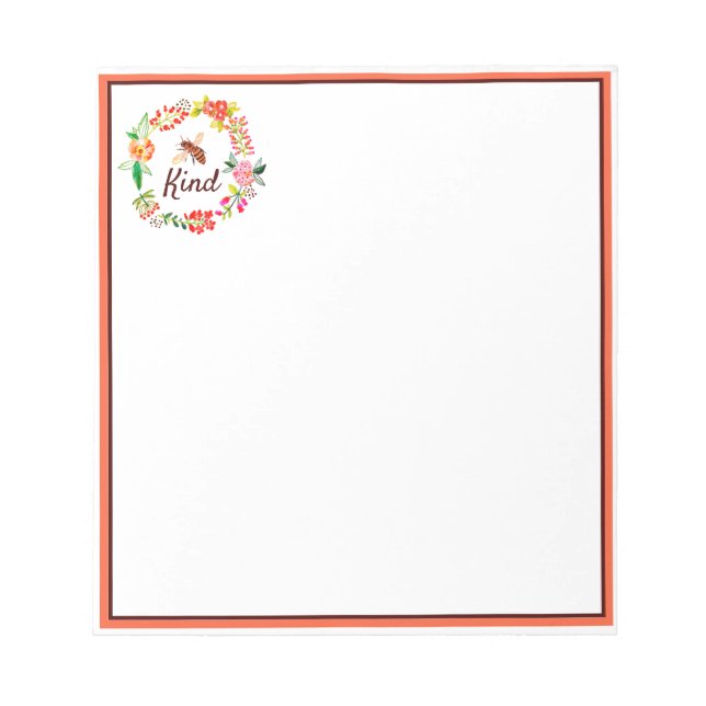 Vänlig blomma   anteckningsblock (Framsida)